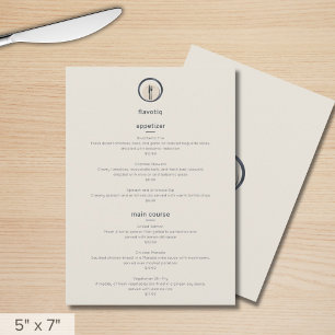 Modern culinair Logo Restaurant Menu