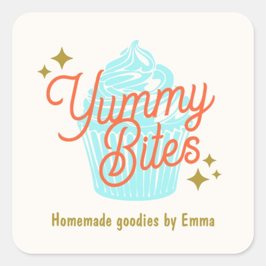 Modern Cupcake Baker Label (Voorkant)