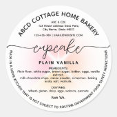 Modern Cupcake Label Cottage Law Label (Voorkant)