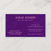 Modern Cupcake Logo Bakery Chef Catering Confetti Visitekaartje (Achterkant)