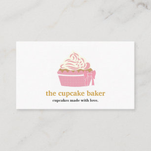 Modern Cupcake Logo Bakery Chef Catering Visitekaartje