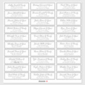 Modern Cursief Script Bruiloft Gast Namen Adres Sticker (Vel)