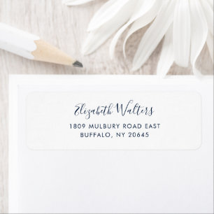 Modern Cursief Script Elegant Retouradres Etiket