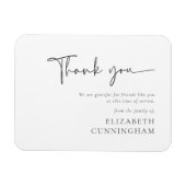 Modern cursief script Modern Elegant Chic Memorial Magneet (Horizontaal)