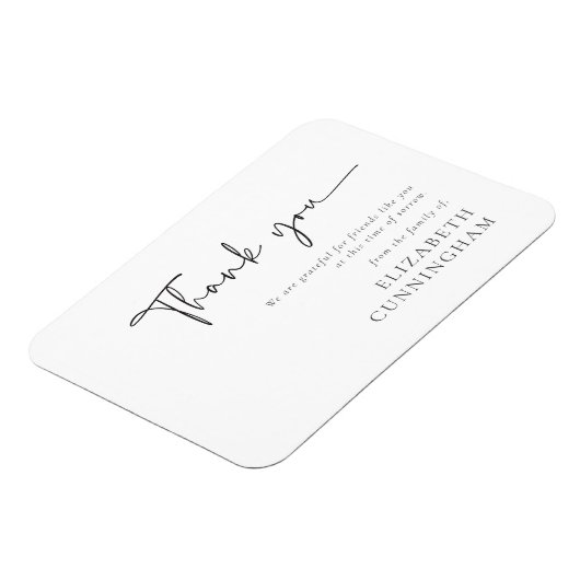 Modern cursief script Modern Elegant Chic Memorial Magneet (Linkerzijde)