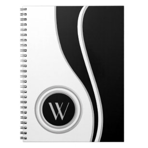 Modern Curves Classic Monogrammed Notitieboek