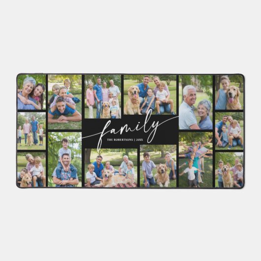 Modern Custom 14 Photo Collage Family Script  (Recto)