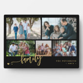 Modern custom 5 photo collage family fotoplaat (voorkant)
