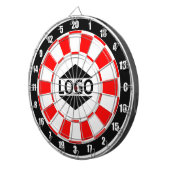 Modern Custom Afbeelding op rood & wit Dartbord (Voorkant Rechts)
