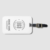 Modern custom bedrijf logo business branded bagagelabel (Voorkant (horizontaal))