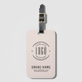 Modern custom bedrijf logo business branded bagagelabel (Voorkant (verticaal))