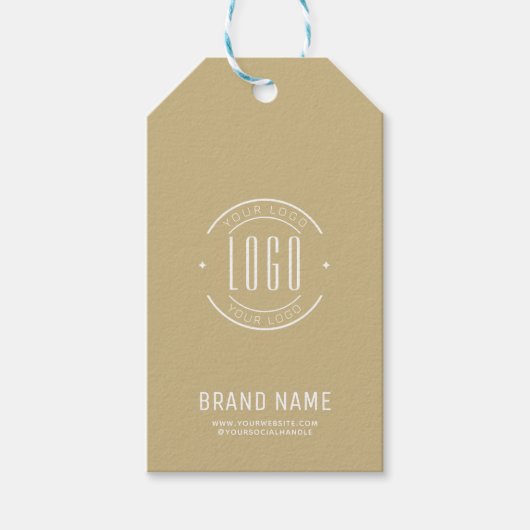Modern custom bedrijf logo business branded cadeaulabel (Voorkant)