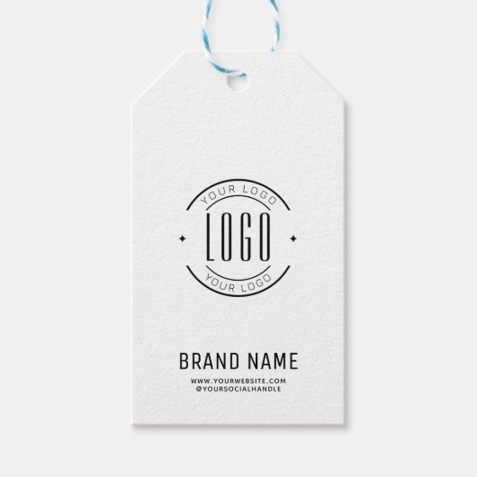 Modern custom bedrijf logo business branded cadeaulabel (Voorkant)