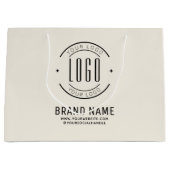 Modern custom bedrijf logo business branded groot cadeauzakje (Voorkant)
