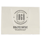 Modern custom bedrijf logo business branded groot cadeauzakje (Achterkant)