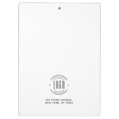 Modern custom bedrijf logo business branded klembord (Achterkant)