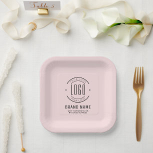 Modern custom bedrijf logo business branded papieren bordje