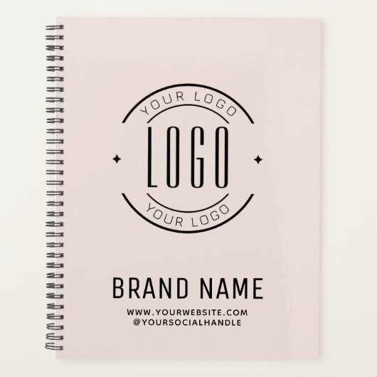 Modern custom bedrijf logo business branded planner (Voorkant)