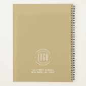 Modern custom bedrijf logo business branded planner (Achterkant)