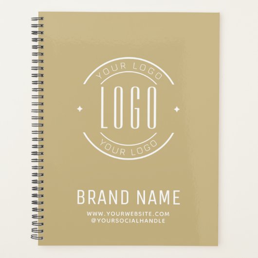 Modern custom bedrijf logo business branded planner (Voorkant)