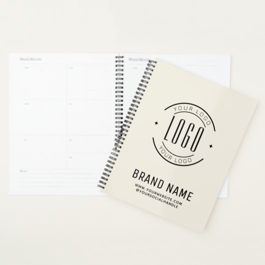 Modern custom bedrijf logo business branded planner (Display)