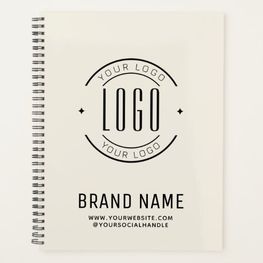 Modern custom bedrijf logo business branded planner (Voorkant)