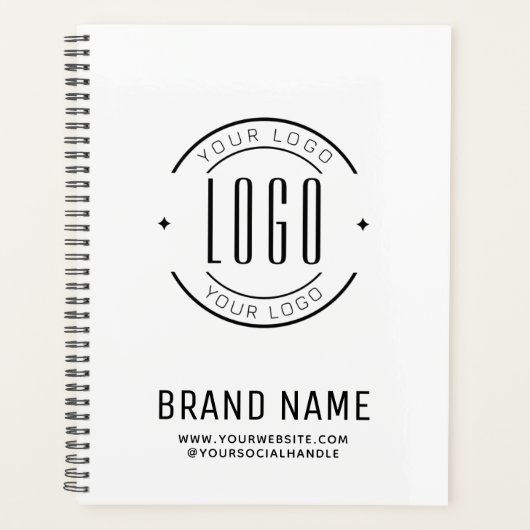 Modern custom bedrijf logo business branded planner (Voorkant)