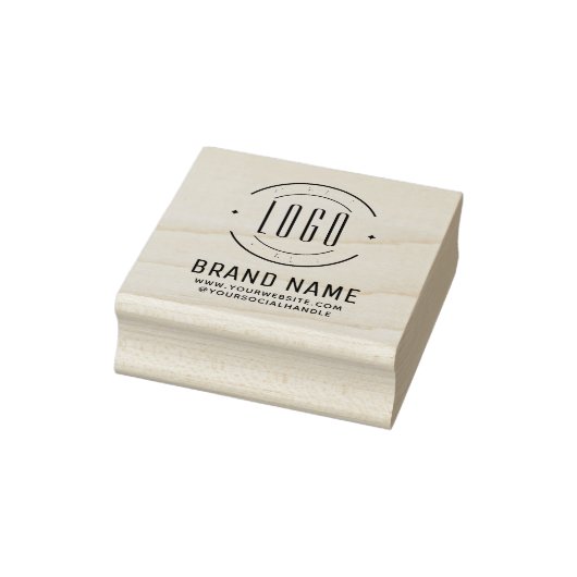 Modern custom bedrijf logo business branded 	rubberstempel (Stempel)