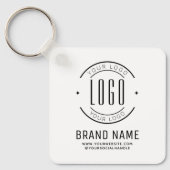 Modern custom bedrijf logo business branded sleutelhanger (Voorkant)