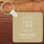 Modern custom bedrijf logo business branded sleutelhanger (Voorkant)