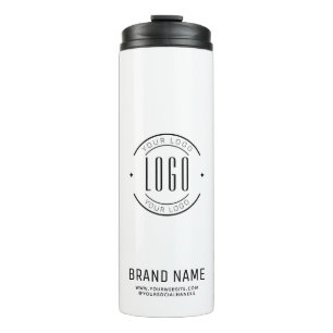 Modern custom bedrijf logo business branded thermosbeker