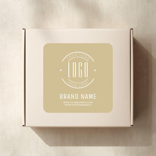 Modern custom bedrijf logo business branded vierkante sticker