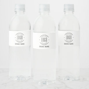 Modern custom bedrijf logo business branded waterfles etiket