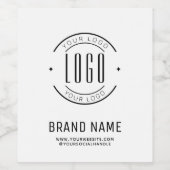 Modern custom bedrijf logo business branded wijn etiket (Enkel label)