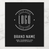 Modern custom bedrijf logo business branded wijn etiket (Enkel label)