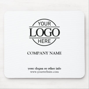 Modern Custom Black & White Company Zakelijke Logo Muismat