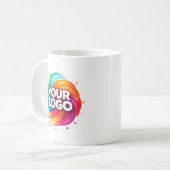 Modern Custom Business Logo Branded Coffee Mug (Devant gauche)