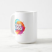 Modern Custom Business Logo Branded Large Koffiemok (Voorkant links)