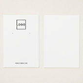 Modern Custom Business Logo Earring Display Cards (Devant & derrière)