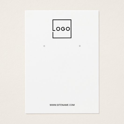 Modern Custom Business Logo Earring Display Cards (Devant)