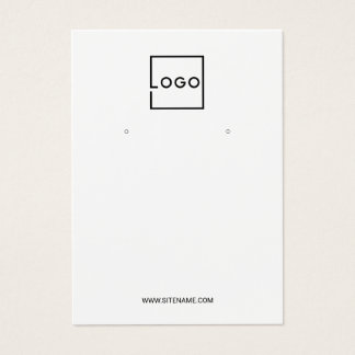 Modern Custom Business Logo Earring Display Cards Visitekaartje