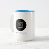 Modern Custom Business Logo Two Tone Mug (Devant gauche)