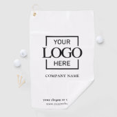 Modern Custom Company Business Logo White Branded  Golfhanddoek (Insitu)
