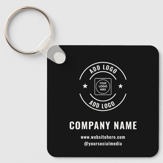 Modern Custom Company Logo Branded Keychains Sleutelhanger (Voorkant)