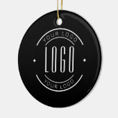 Modern custom company logo business branded keramisch ornament (Links)