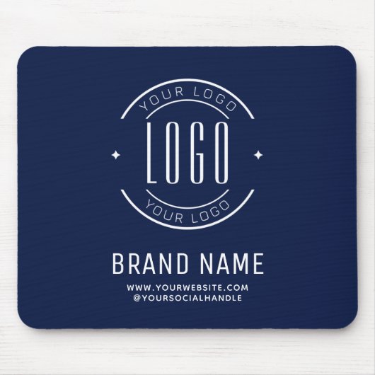 Modern custom company logo business branded muismat (Voorkant)