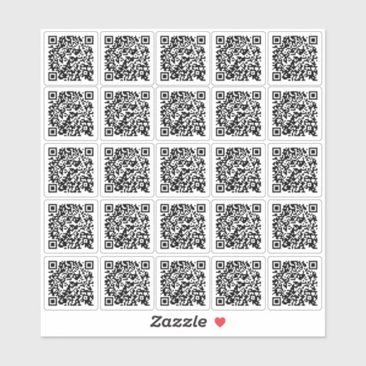 Modern Custom Creëer Uw Eigen QR Code Promotie Sticker (Vel)