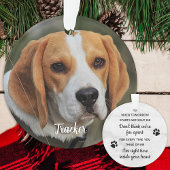 Modern Custom Dog Photo Herembrance Pet Memorial Ornament