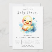 Modern Custom Duck Baby shower Kaart (Voorkant)