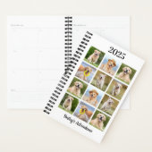 Modern Custom Family Pet Dog 12 Photo Collage Planner (Display)